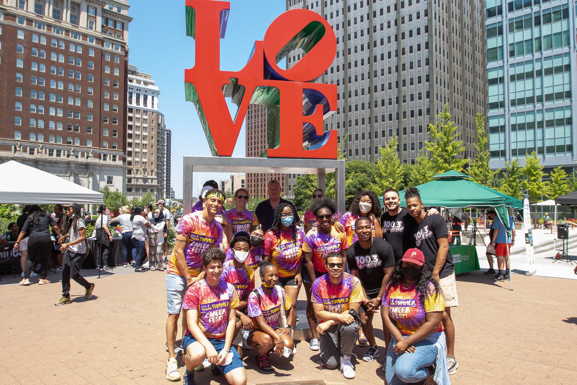The Philadelphia Youth Commission co-hosts its first PHL Youth Summer Career Fest in LOVE Park.